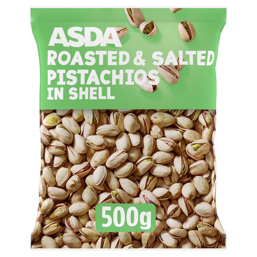 ASDA Roasted & Salted Pistachios in Shell 500g - McGrocer