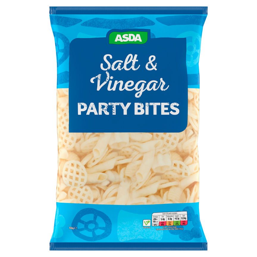ASDA Salt & Vinegar Sharing Party Bites Snacks - McGrocer