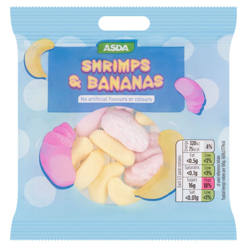 ASDA Shrimps & Bananas Foam Sweets - McGrocer