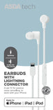 ASDA Tech Lightning Connector Earphones - White - McGrocer