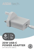 ASDA Tech Mains Charger with Type C Cable - 20w - McGrocer