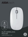 ASDA Tech Slim Wireless Mouse - White - McGrocer