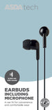 ASDA Tech Wired Earbuds - Black - McGrocer