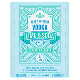 ASDA Vodka Lime and Soda 4 x 250ml - McGrocer