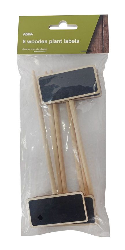 ASDA Wooden Plant Label 6 Pack - McGrocer