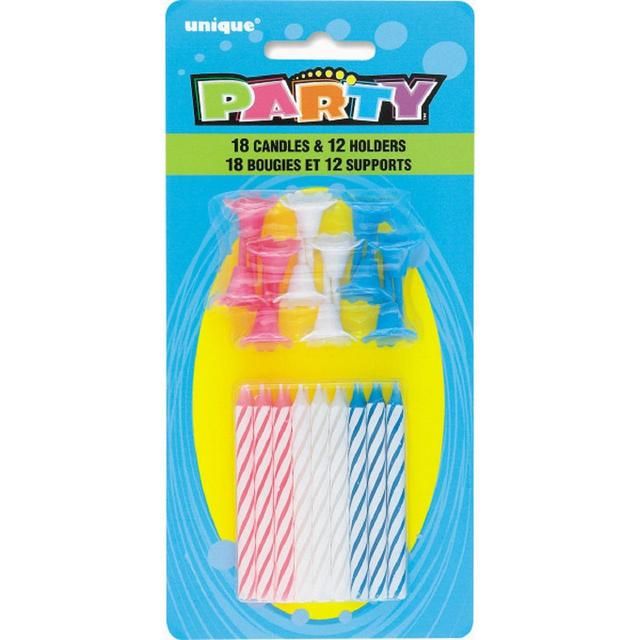 Assorted Birthday Candles   18 per pack - McGrocer