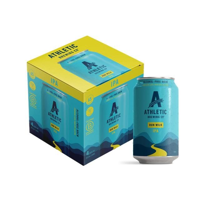 Athletic Brewing Co Run Wild IPA Alcohol Free   4 x 355ml - McGrocer