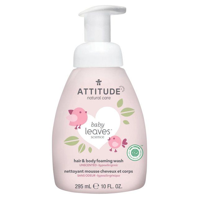 ATTITUDE Baby Leaves 2in1 Foaming Wash Fragrance Free   295ml - McGrocer