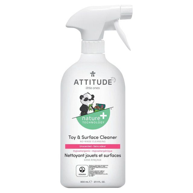 Attitude Baby Leaves - Toy & Surface Cleaner - Fragrance Free   800ml - McGrocer