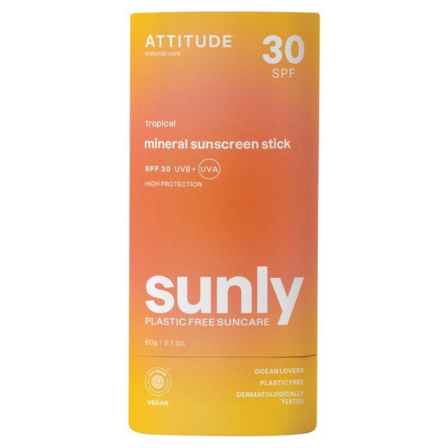 ATTITUDE Sunly - Sunscreen Stick - Tropical - 30 SPF   60g - McGrocer