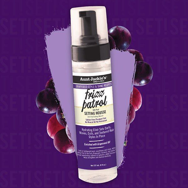 Aunt Jackie's Grapeseed Frizz Patrol Setting Mousse 244ml - McGrocer