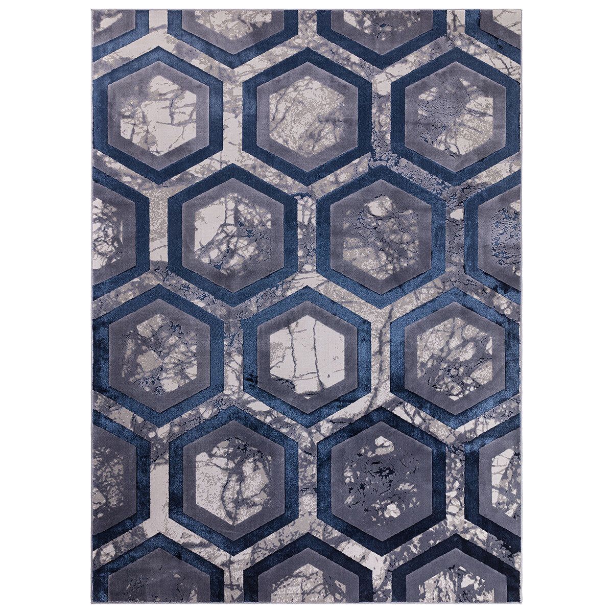 Aurora Hexagon Rug, in 2 Sizes - McGrocer