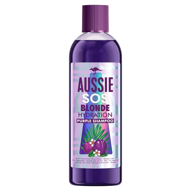 Aussie Blonde Hydration Purple Shampoo with Hemp for Blonde and Silver Hair   290ml - McGrocer