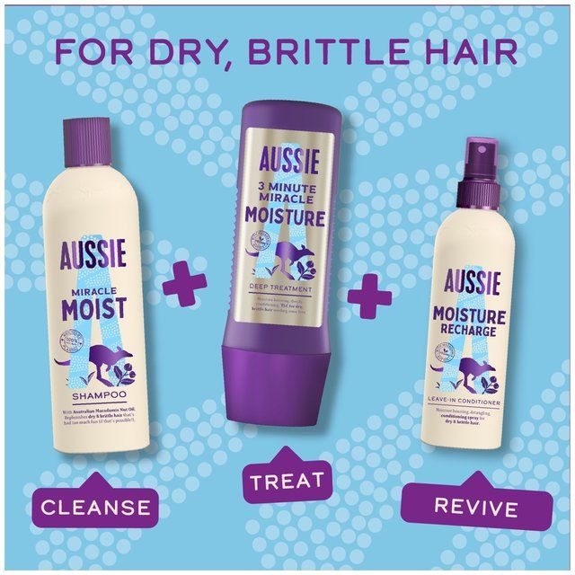 Aussie Leave In Conditioners Miracle Recharge Boost Moisture   250ml - McGrocer