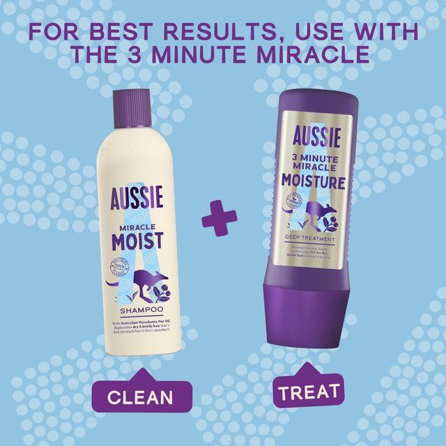 Aussie Miracle Moist Shampoo   300ml - McGrocer