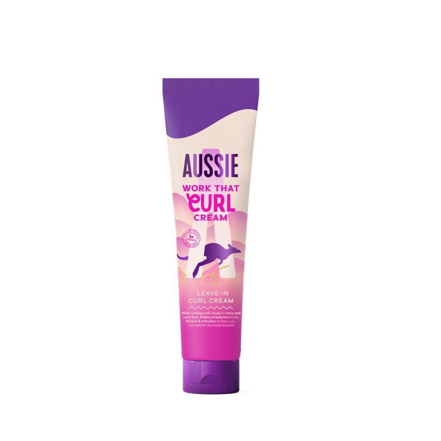 Aussie Work That Curl Leave-In Defining Curl Cream | For Wavy & Curly Hair - McGrocer