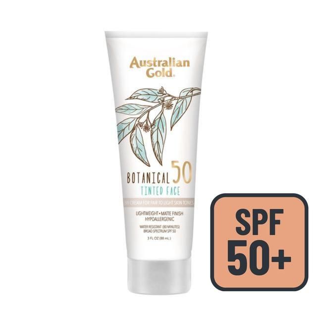 Australian Gold Botanical SPF 50 Tinted Face Sun Lotion Fair To Light   89ml - McGrocer