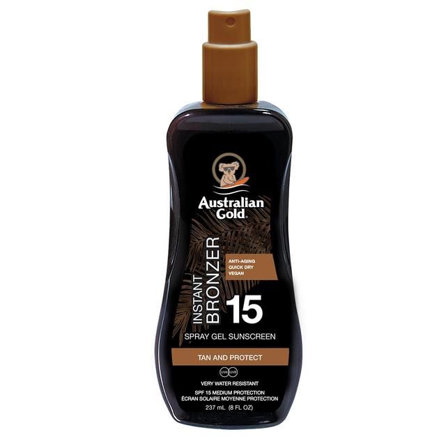 Australian Gold SPF 15 Sunscreen Spray with Instant Bronzer   237ml - McGrocer