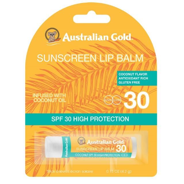 Australian Gold SPF 30 Sunscreen Lip Balm Coconut   4g - McGrocer