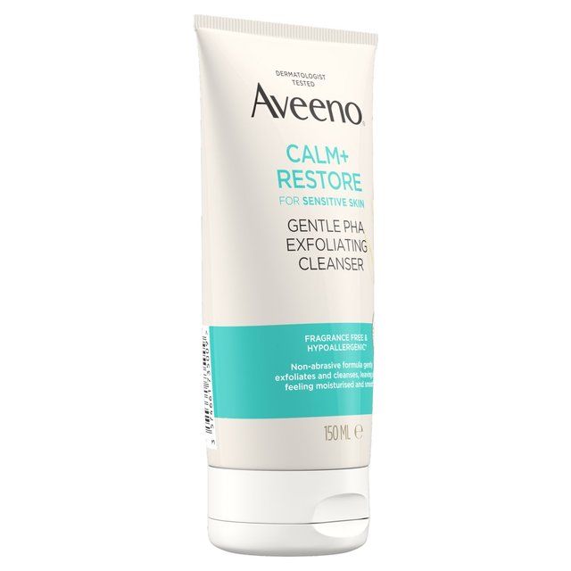 Aveeno Calm and Restore Gentle PHA Exfoliating Cleanser   150ml - McGrocer