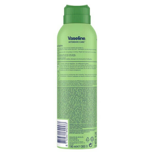 Vaseline Intensive Care Spray Moisturiser Aloe Soothe 190ml GOODS Superdrug   