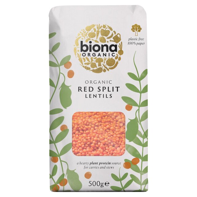 Biona Organic Red Lentils   500g - McGrocer