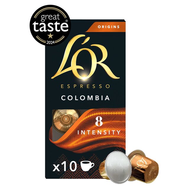 L'OR Colombia Coffee Pods x10 Intensity 8   10 per pack - McGrocer