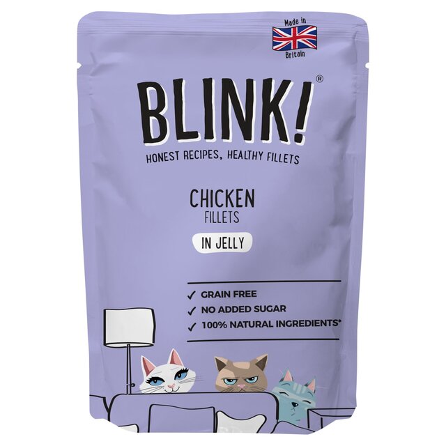 Blink Chicken Fillets Wet Cat Food Pouch   85g - McGrocer