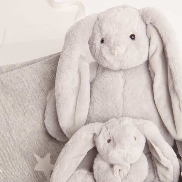 Babbico Grey Bunny, Blanket & Comforter Baby Gift Set - McGrocer