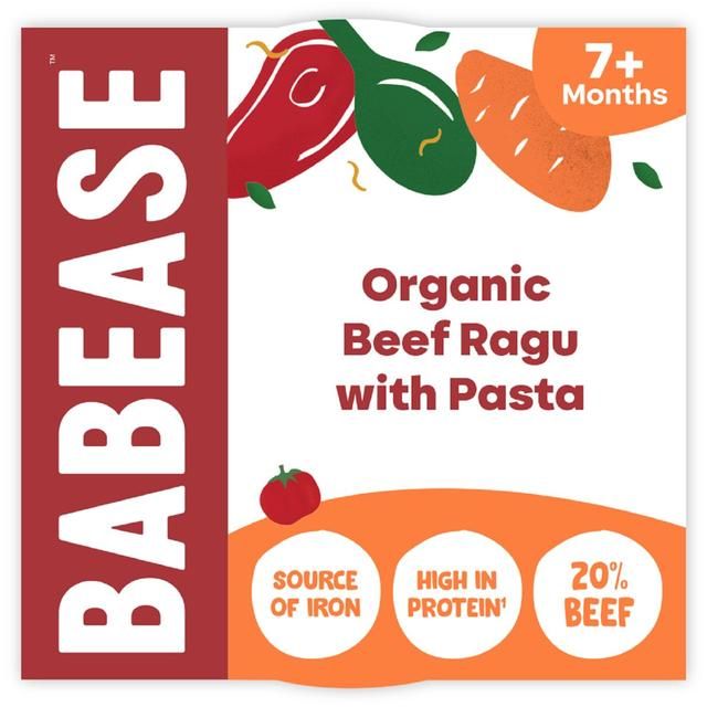 Babease Organic Beef Ragu Baby Food Pot 7+months   130g - McGrocer