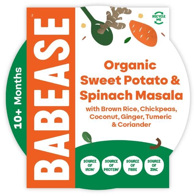 Babease Sweet Potato & Spinach Masala Baby Food Pot 10+months   190g - McGrocer