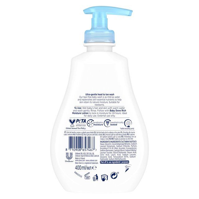 Baby Dove Head To Toe Baby Wash Rich Moisture    400ml - McGrocer