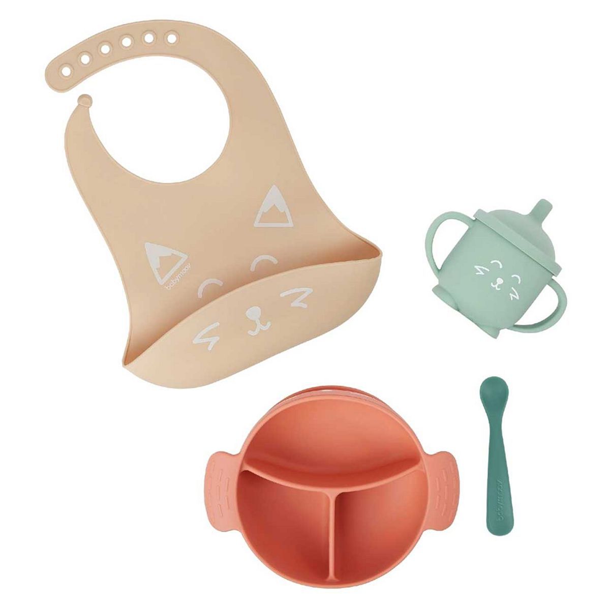 Babymoov Learn ISY Silicone Feeding Set Fox - McGrocer
