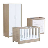 Babymore Luno 3 Pieces Room Set - Oak White - McGrocer