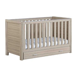 Babymore Luno Cot Bed with Drawer - Oak - McGrocer