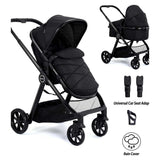 Babymore Mimi 2 in 1 Pram Pushchair - Black - McGrocer