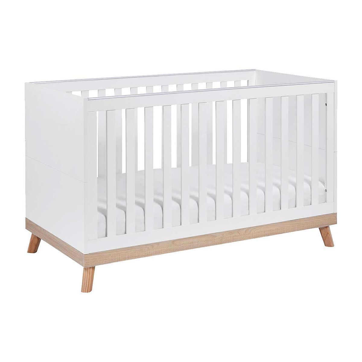 Babymore Mona Cot Bed - White - McGrocer