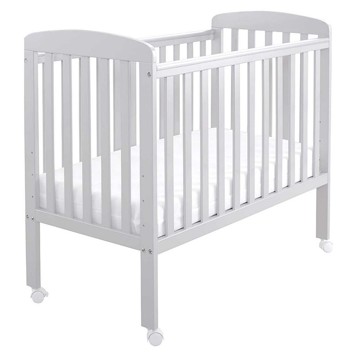 Babymore Space Saver Cot with Wheels - Grey - McGrocer