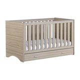 Babymore Veni Cot Bed with Drawer - Oak - McGrocer