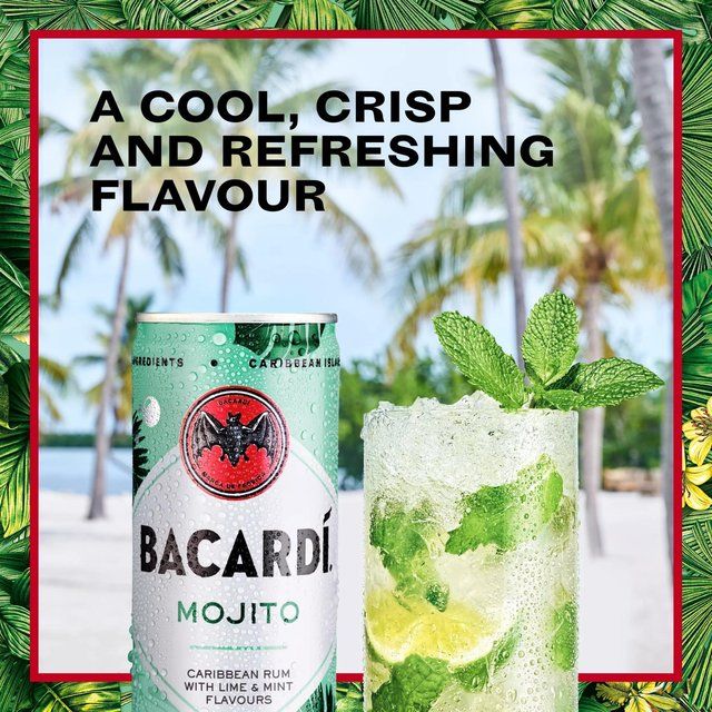 Bacardi Mojito Premix Rum Cocktail   250ml - McGrocer