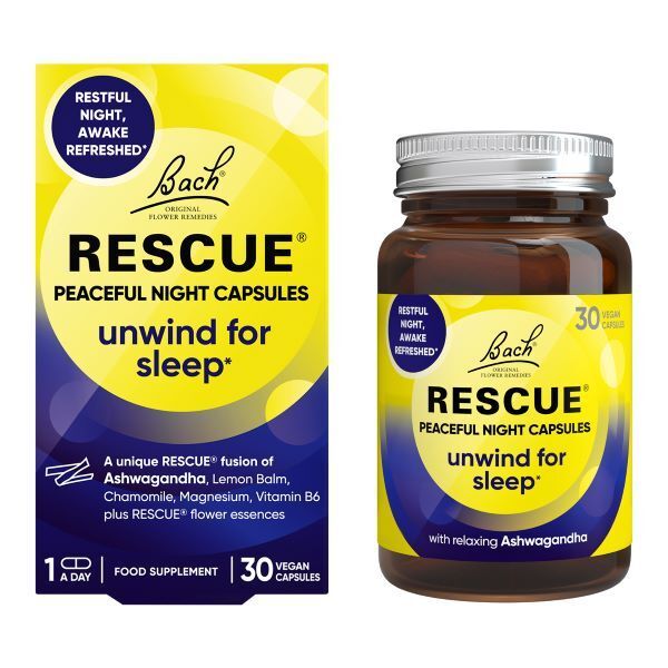 Bach RESCUE Peaceful Night Capsules-30 Vegan Capsules - McGrocer