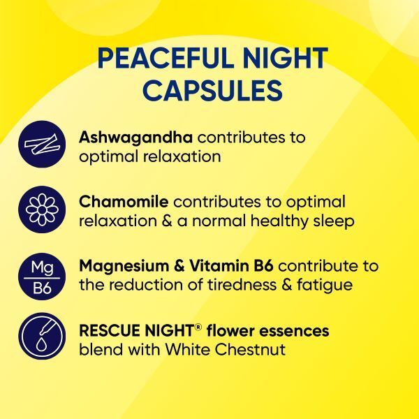 Bach RESCUE Peaceful Night Capsules-30 Vegan Capsules - McGrocer