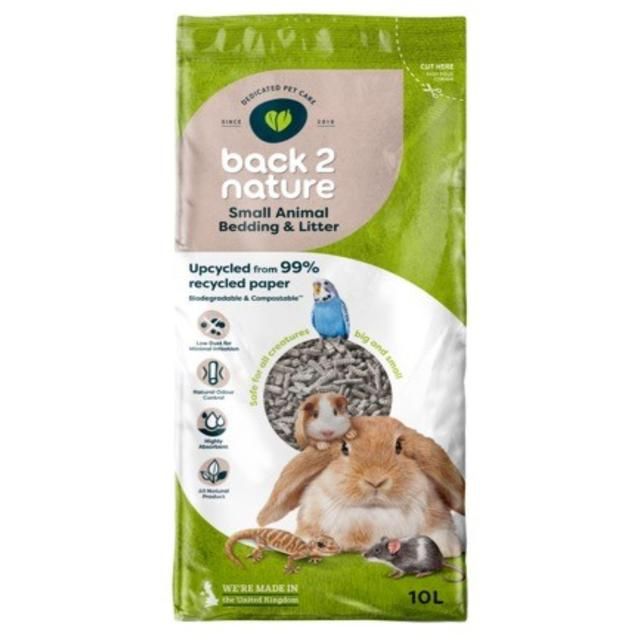 Back 2 Nature Small Animal Paper Bedding/Litter   10L - McGrocer