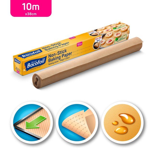 Bacofoil Non-Stick Baking Paper 380mm   10m - McGrocer