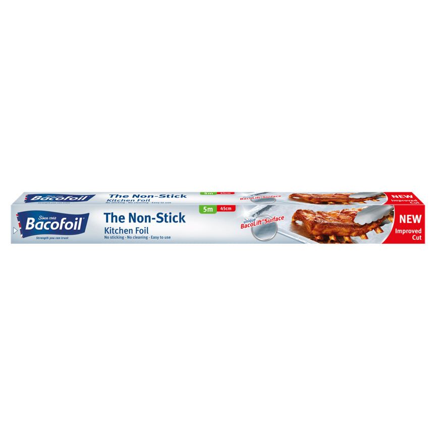 Bacofoil Non-Stick Extra Wide Kitchen Foil 45cm x 5m - McGrocer
