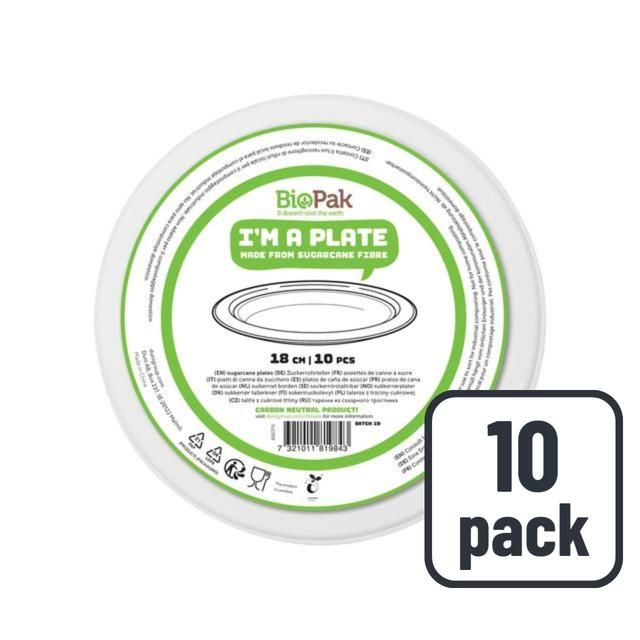 Bagasse 18cm Party Plates   10 per pack - McGrocer