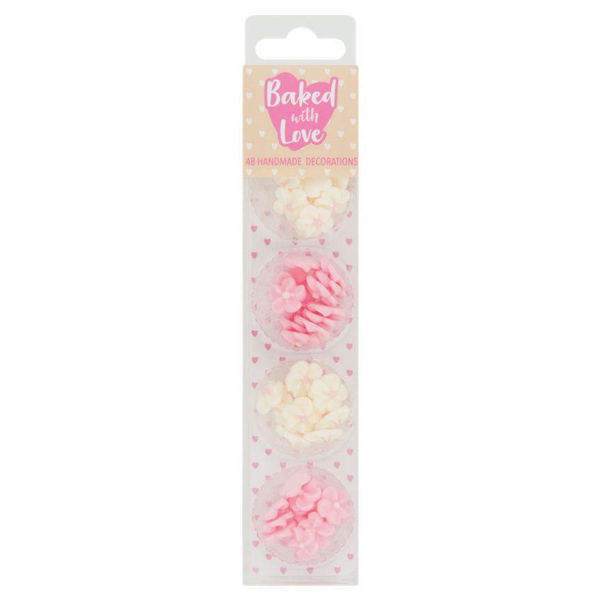 Baked With Love 48 Cake Decorations Mini Blossoms - McGrocer