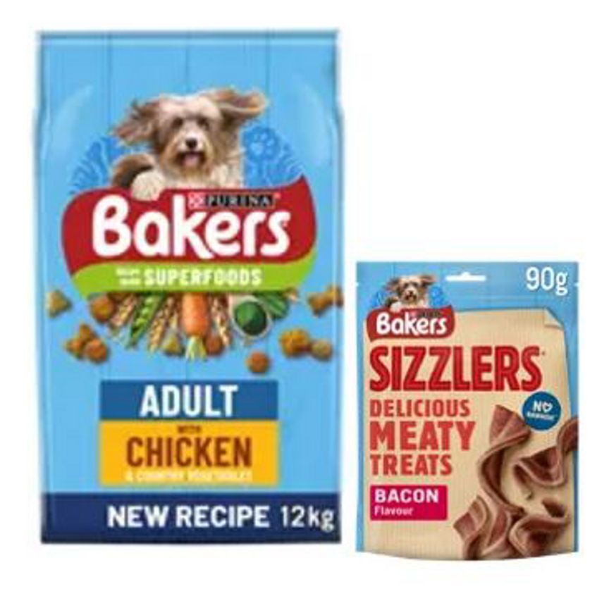 Bakers Adult Dry Dog Food and Bakers Sizzlers Bundle - McGrocer