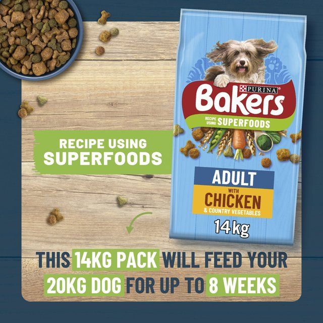 Bakers Chicken with Vegetables Dry Dog Food    3kg - McGrocer