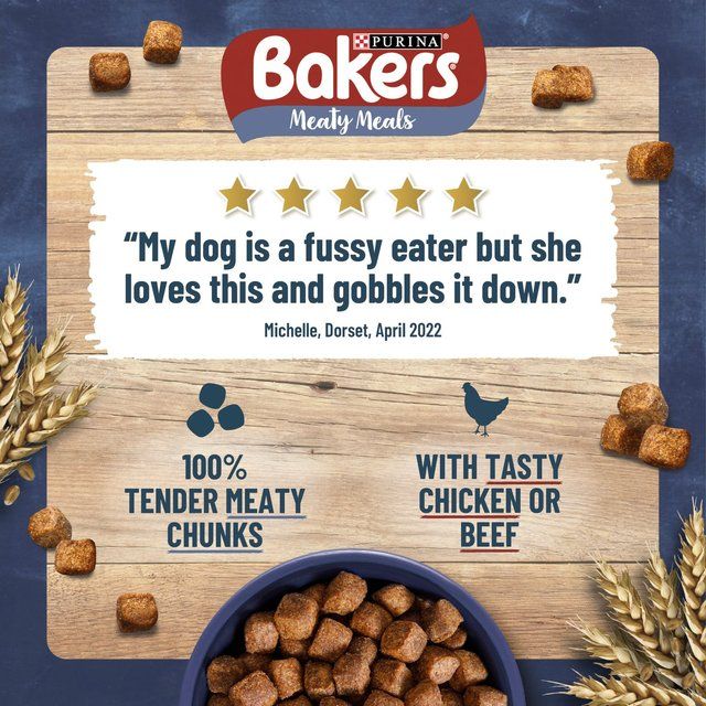 Bakers Meaty Meals Beef Dry Dog Food   2.7kg - McGrocer